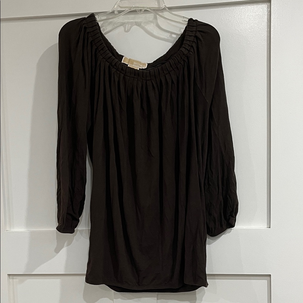 Michael Kors Dark Brown Knit Top